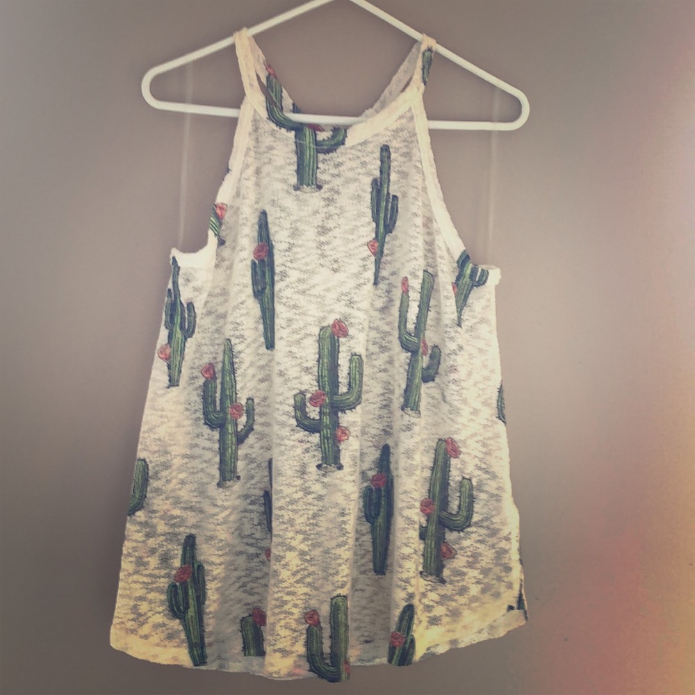 Cactus print tank top